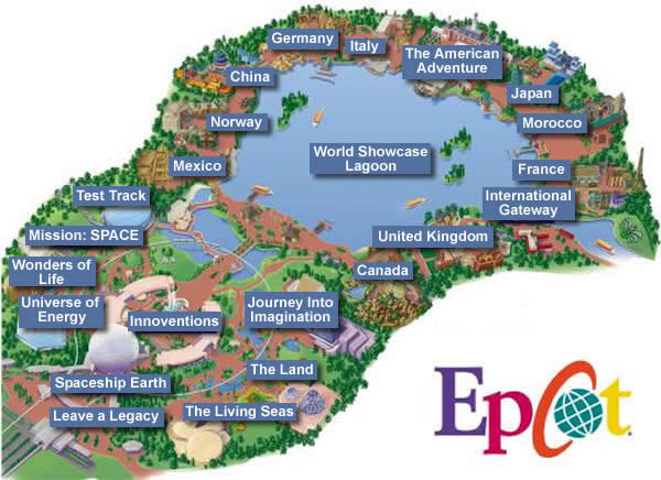 Epcot - Click Map for bigger size!